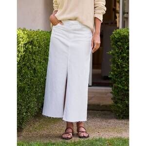 NEW FRANK & EILEEN women's denim skirt in white